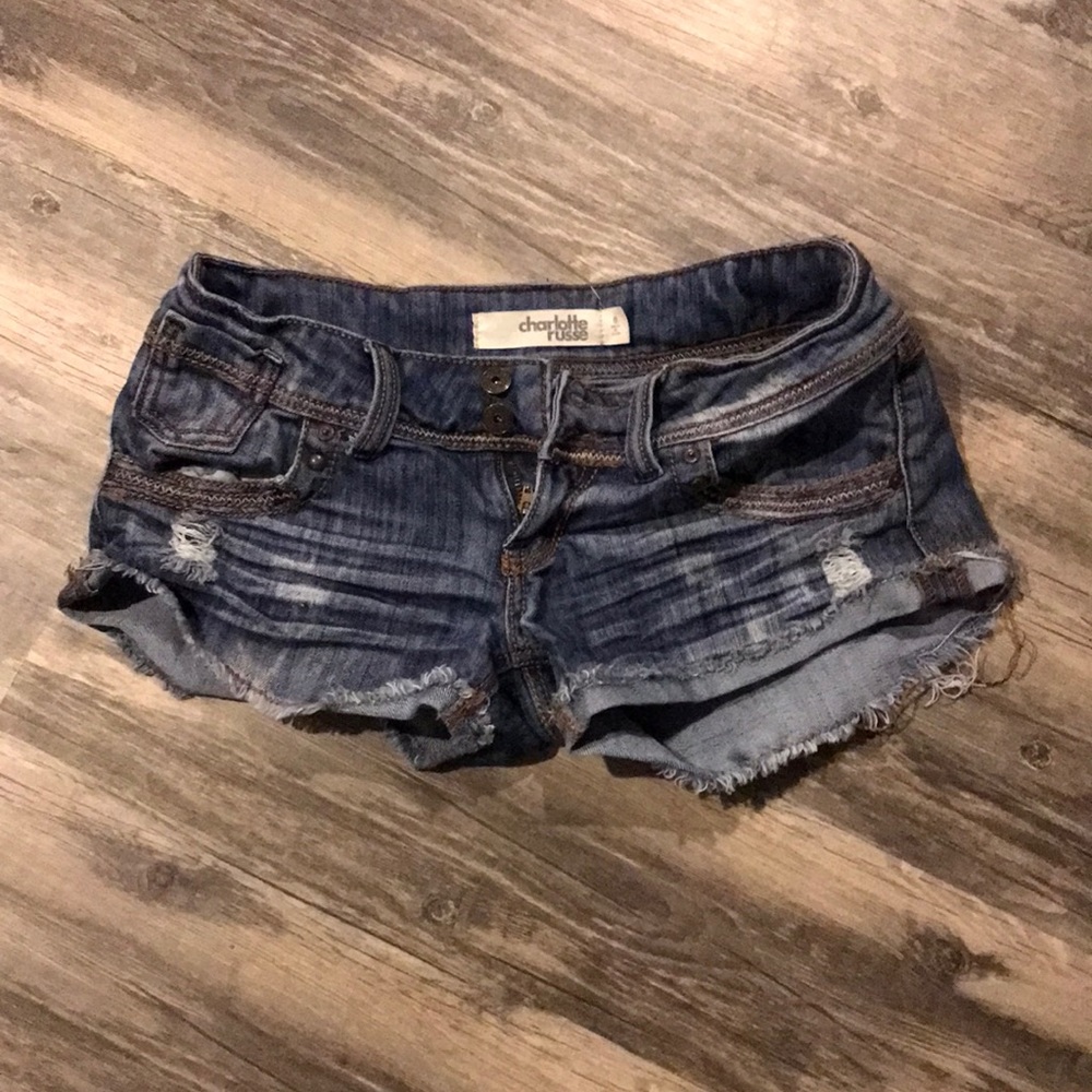 Denim Distressed | Booty Shorts | blue Jean Shorts | size US 6
